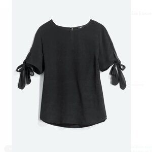 Cathalina Tie Sleeve Silk Blouse